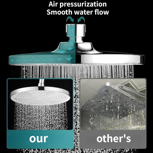 25cm Big Panel Rainfall Shower Head High Pressure Large Flow Rain Top Sprayer Ceiling Mounted Showerhead Bathroom Accessories