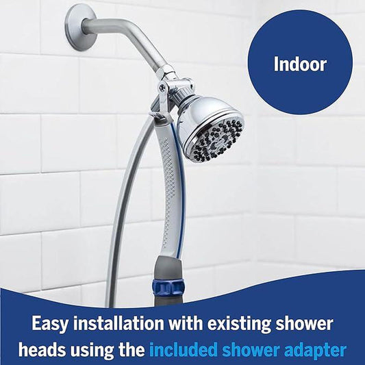 Pet Wand Pro Dog Shower Attachment for Fast Easy Bathing with 8-Foot Flex Hose Professional Grade Grooming Tool for Indoor Outdoor Use