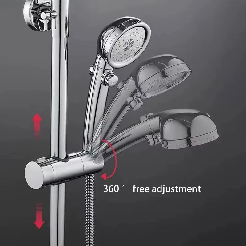 1Pc Universal Shower Head Holder Adjustable 18~25Mm ABS Chrome Shower Rail Holder Bathroom Accessories Shower Mounting Brackets