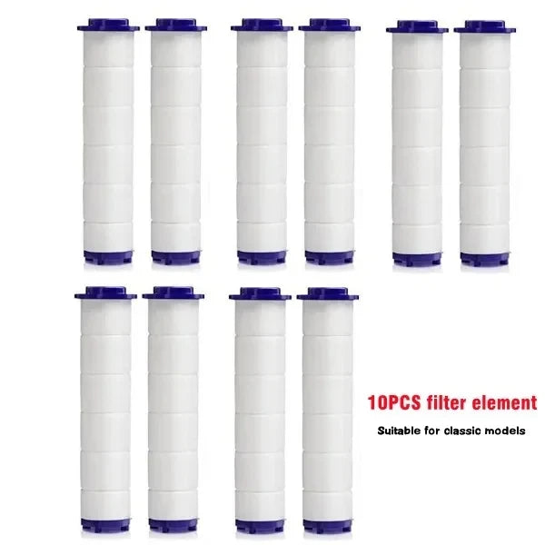 New High Pressure Shower Head Twin Turbocharged Shower Head Handheld Turbo Fan Propeller Shower One-key Stop Massage Showerhead