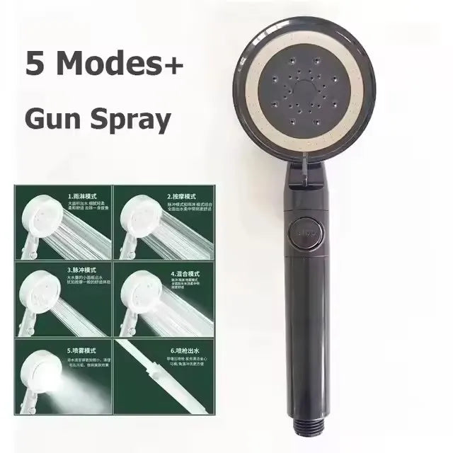 12 Inches Big Panel Large Flow Ceiling Mounted Supercharge Shower Head Set 4 Modes High Pressure Large Flow Bathroom Showerhead