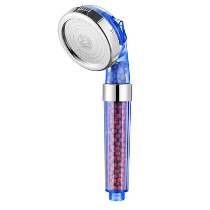 Mineral Balls 3 Modes High Pressure Shower Head with On/Off Switch Filter Water Saving Handheld Showerheads Bathroom Accessories