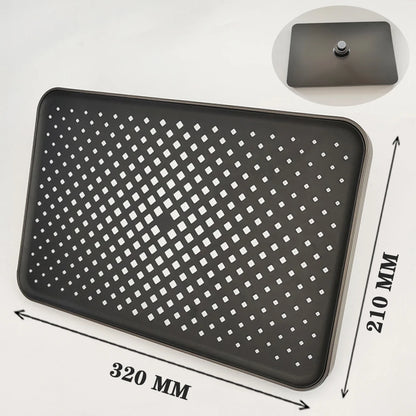 Black Large Flow Supercharge Ceiling Mounted Showerhead 360 Rotation Abs Thicken High Pressure Big Rainfall Bathroom Shower Head