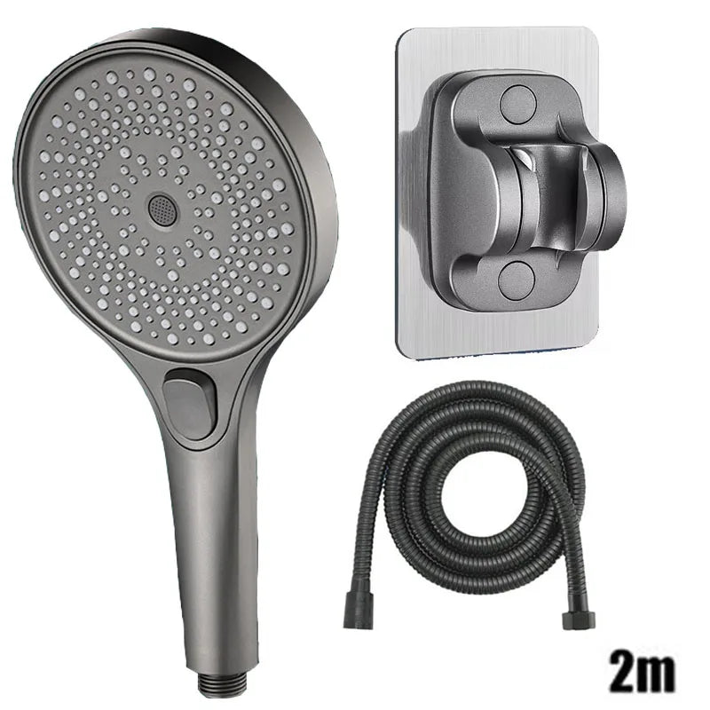 Showerhead shower bathroom accessories large panel showers for bathroom items 3 modes knobs portable heads parts fixture home