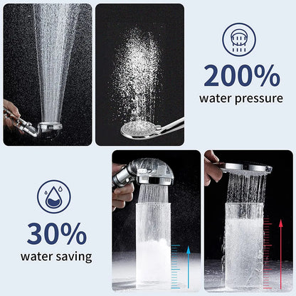 Mineral Balls 3 Modes High Pressure Shower Head with On/Off Switch Filter Water Saving Handheld Showerheads Bathroom Accessories