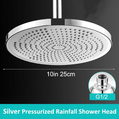 25cm Big Panel Rainfall Shower Head High Pressure Large Flow Rain Top Sprayer Ceiling Mounted Showerhead Bathroom Accessories