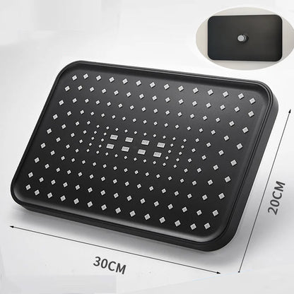 Black Large Flow Supercharge Ceiling Mounted Showerhead 360 Rotation Abs Thicken High Pressure Big Rainfall Bathroom Shower Head