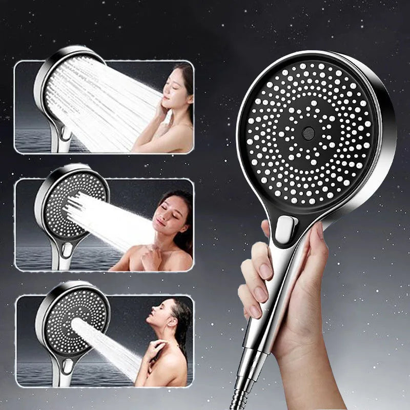 Showerhead shower bathroom accessories large panel showers for bathroom items 3 modes knobs portable heads parts fixture home