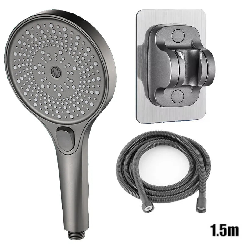 Showerhead shower bathroom accessories large panel showers for bathroom items 3 modes knobs portable heads parts fixture home