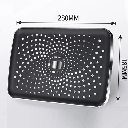Black Large Flow Supercharge Ceiling Mounted Showerhead 360 Rotation Abs Thicken High Pressure Big Rainfall Bathroom Shower Head