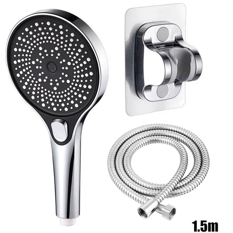 Showerhead shower bathroom accessories large panel showers for bathroom items 3 modes knobs portable heads parts fixture home