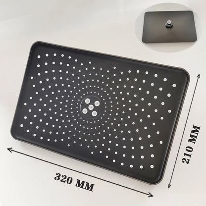 12 Inches Big Panel Large Flow Ceiling Mounted Supercharge Shower Head Set 4 Modes High Pressure Large Flow Bathroom Showerhead