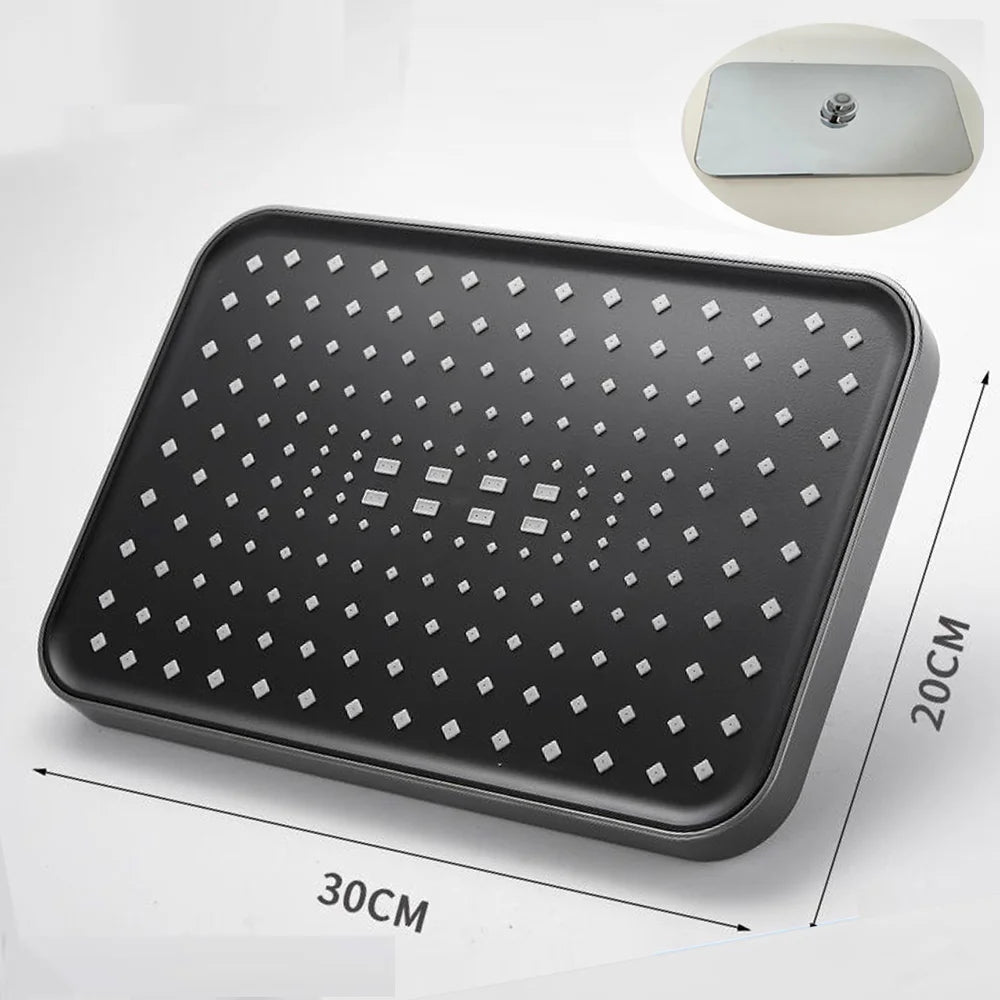 12 Inches Big Panel Large Flow Ceiling Mounted Supercharge Shower Head Set 4 Modes High Pressure Large Flow Bathroom Showerhead