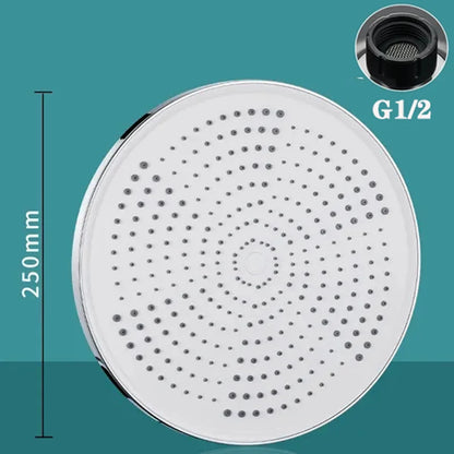 Black Large Flow Supercharge Ceiling Mounted Showerhead 360 Rotation Abs Thicken High Pressure Big Rainfall Bathroom Shower Head