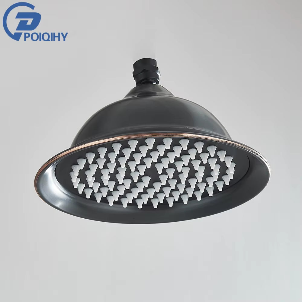 Brass Golden Rainfall Shower Head Shower Faucet Head Bathroom Replace Rain Showerhead Antique Brass Showerhead Accessory