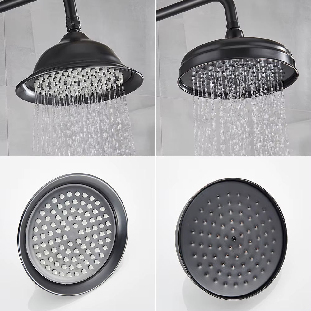 Brass Golden Rainfall Shower Head Shower Faucet Head Bathroom Replace Rain Showerhead Antique Brass Showerhead Accessory