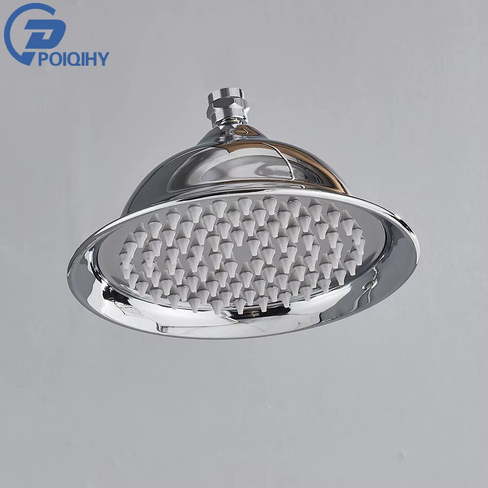 Brass Golden Rainfall Shower Head Shower Faucet Head Bathroom Replace Rain Showerhead Antique Brass Showerhead Accessory