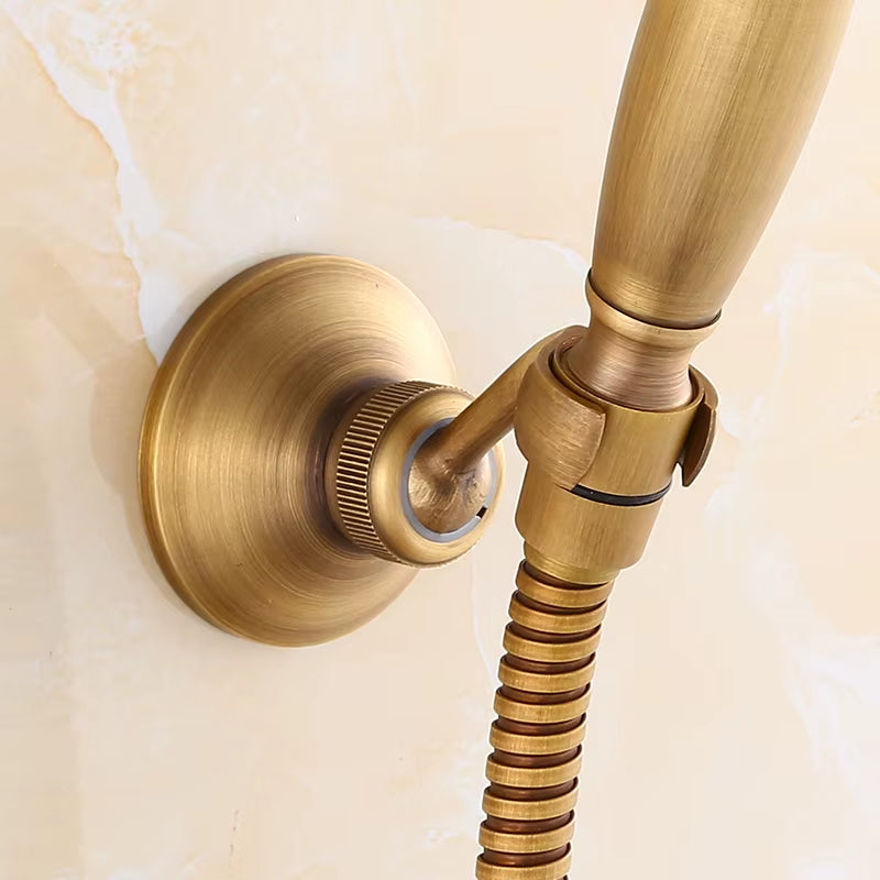 Brass&Porcelain Bathroom Hand Shower Head Rainfall Shower Faucet Bracket Shower Hose
