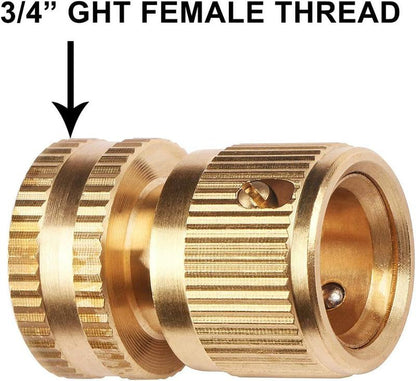 Brass Quick Hose Connector 3/4" – 3 Pack by U.S. Solid