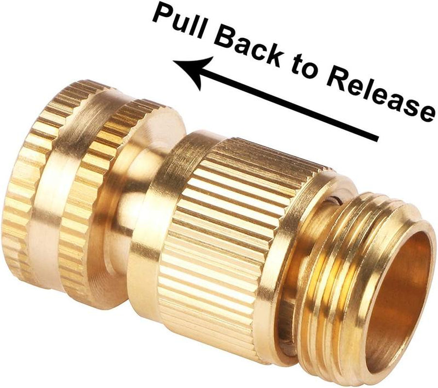 Brass Quick Hose Connector 3/4" – 3 Pack by U.S. Solid
