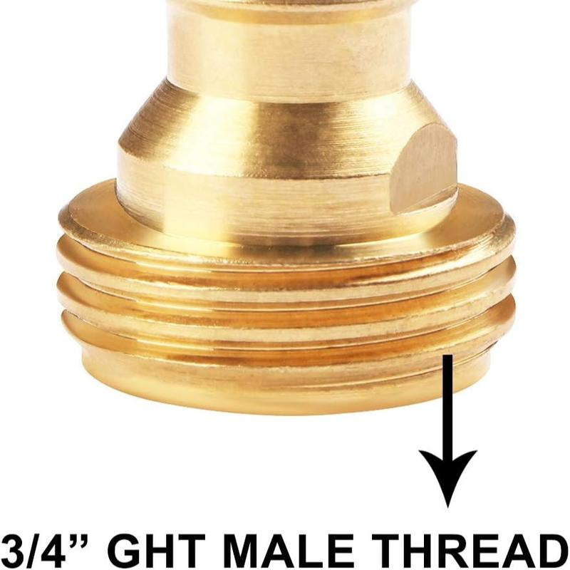 Brass Quick Hose Connector 3/4" – 3 Pack by U.S. Solid