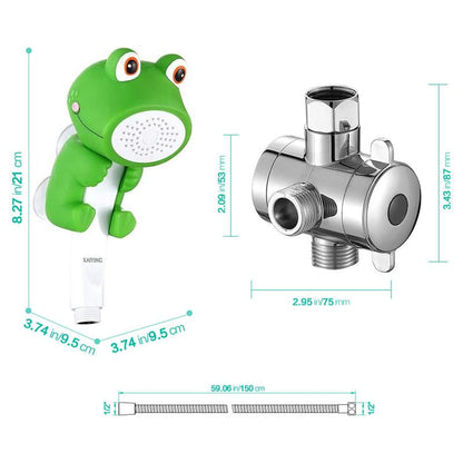 Children'S Bath Shower Head, Children'S Handheld Shower Heads with Hose and Diverter, Bath Toys, Cartoon Shower Head Kids Bath Bathing Accessories