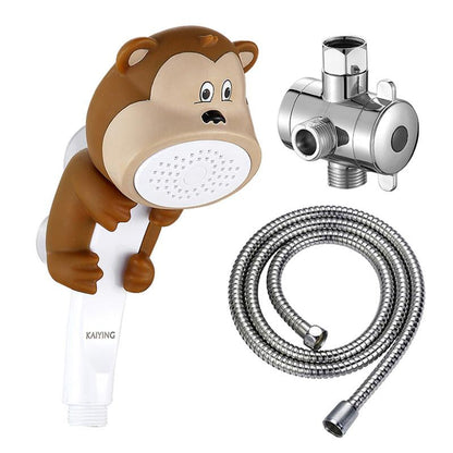 Children'S Bath Shower Head, Children'S Handheld Shower Heads with Hose and Diverter, Bath Toys, Cartoon Shower Head Kids Bath Bathing Accessories