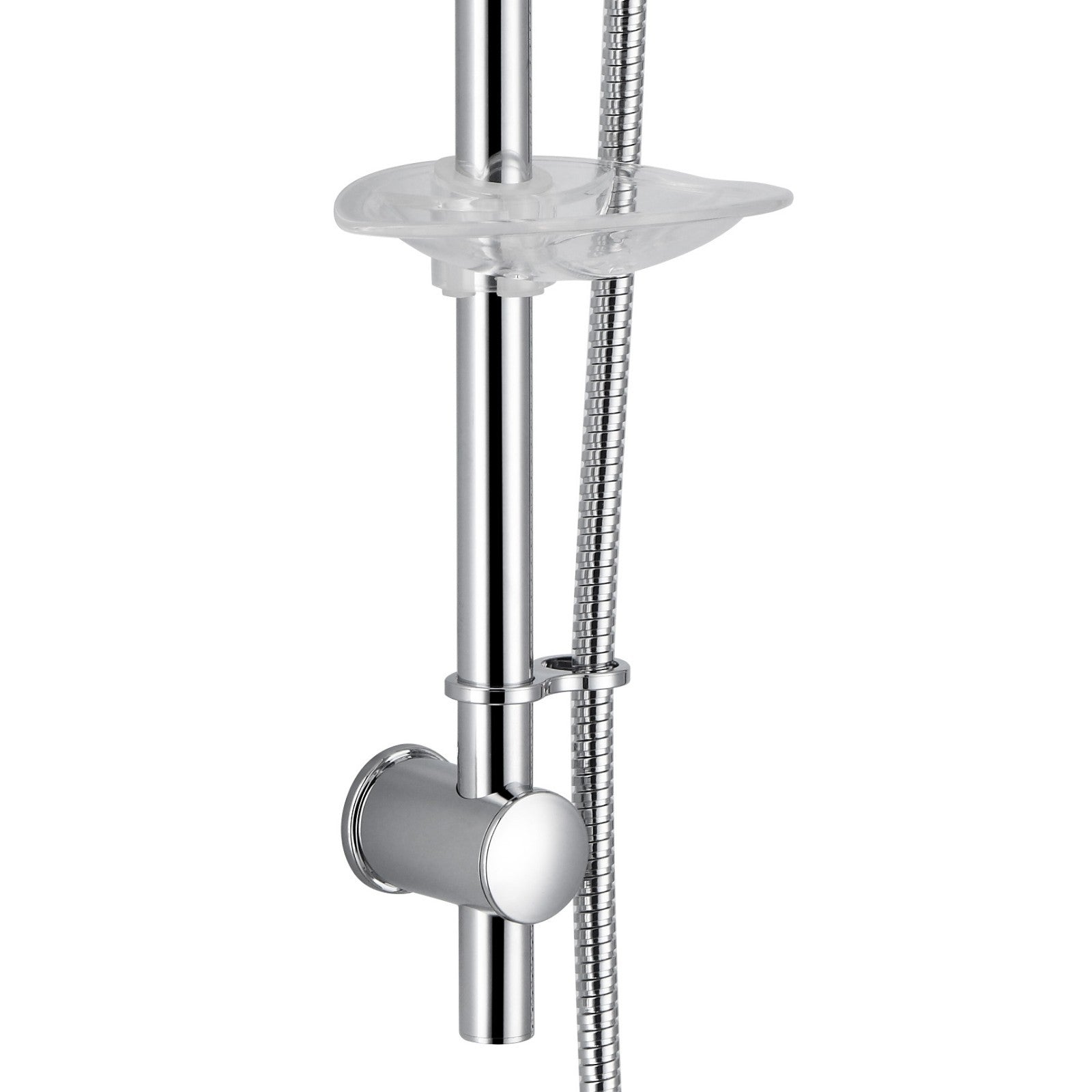 CHROME DECK MOUNTED THERMOSTATIC BATH SHOWER MIXER + RISER KIT / 3 MODE HANDSET