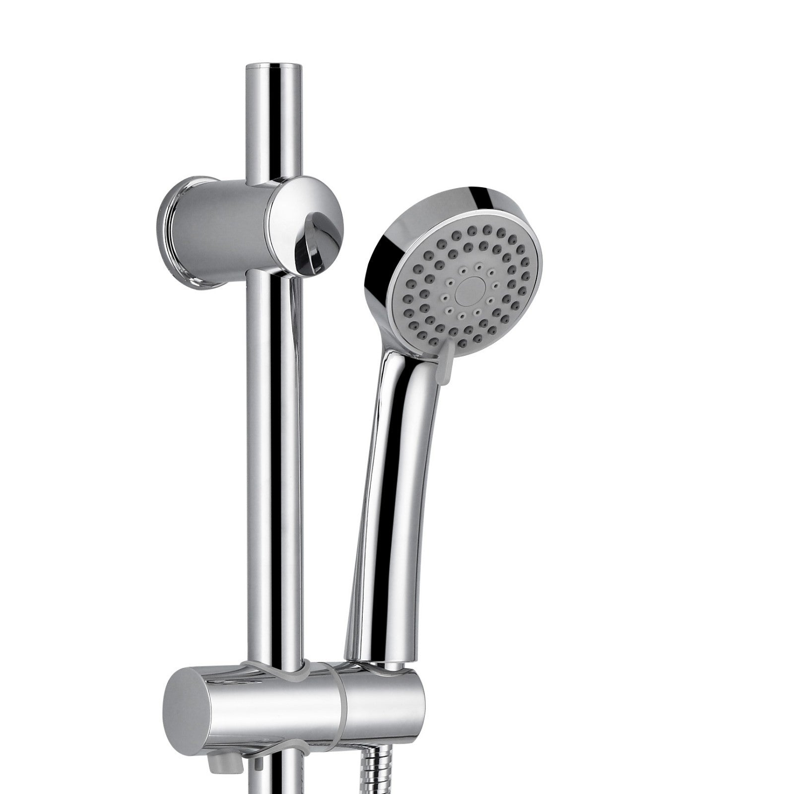 CHROME DECK MOUNTED THERMOSTATIC BATH SHOWER MIXER + RISER KIT / 3 MODE HANDSET