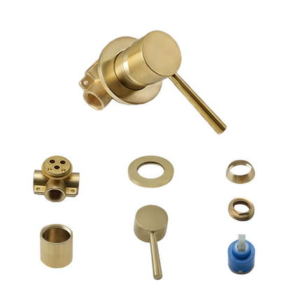 High Pressure Brush Gold Brass Shower Head Single Funtion Rainfall Bathroom Shower Head Top Water Saving Spray Bath Wall Mounted