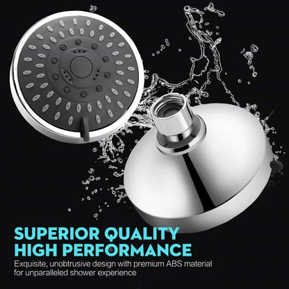 High Pressure Shower Head 5 Settings Fixed Showerhead 4 Inch High Flow Bathroom Showerhead Joint for Luxury Shower Experience
