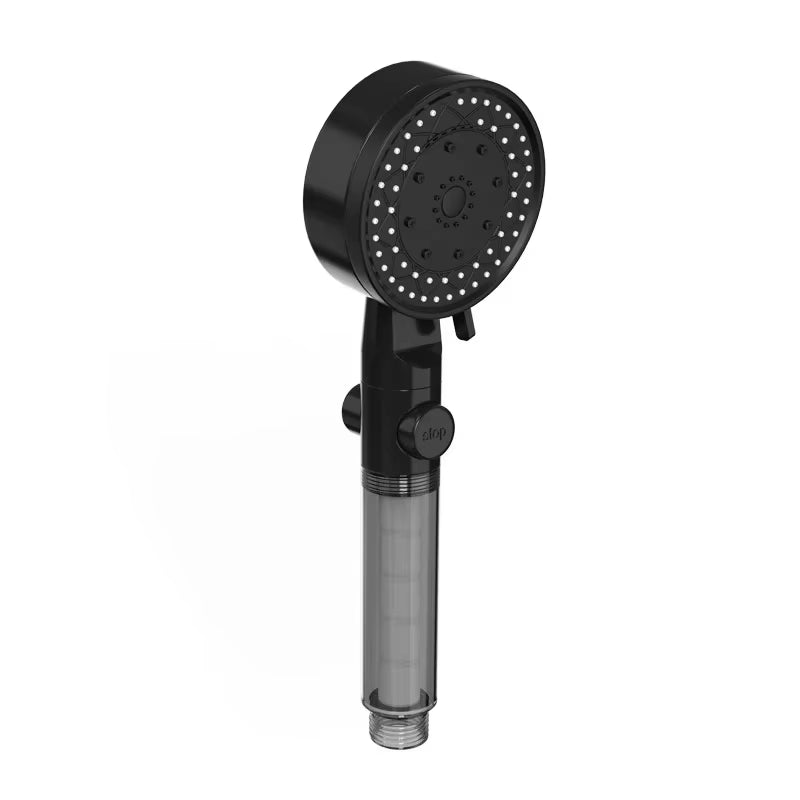 High Quality 8 Mode Shower Head Water Filter Adjustable High Pressure Shower Portable One-Key Stop Shower Bathroom Accessories