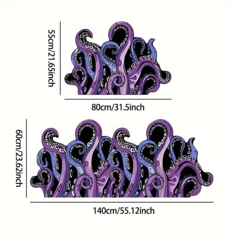 Octopus Graphic Bathroom Mat, Non-Slip Absorbent Bathroom Rug, Creative Floor Mat for Home Bathroom Kitchen, Bathroom Accessory